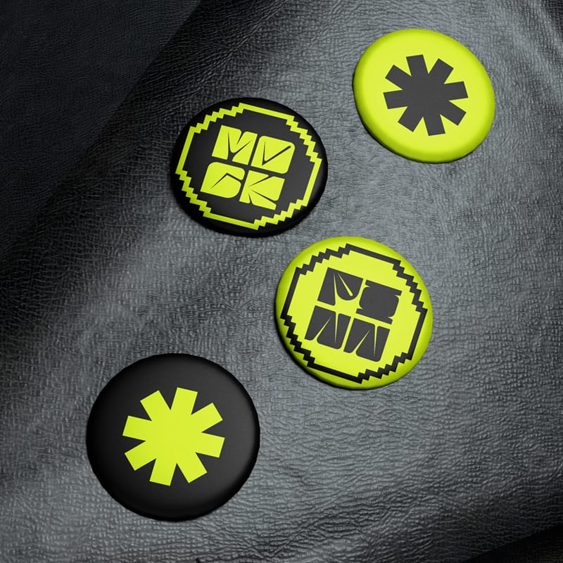 Pin Badge on Jacket Mockup PSD