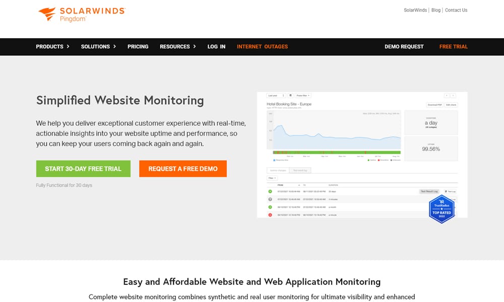 Pingdom — Pingdom uptime and performance monitoring from 70+ global locations for website reliability