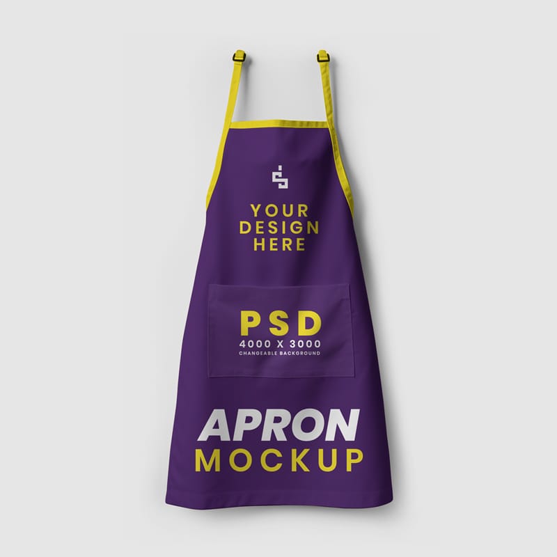 Realistic Bib Apron Mockup PSD