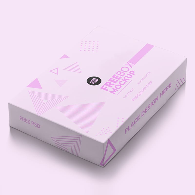 Realistic Packaging Box Mockup Design PSD