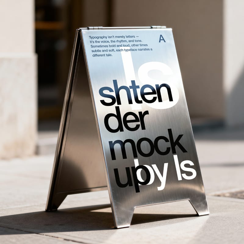 Realistic Street Stand Mockup PSD