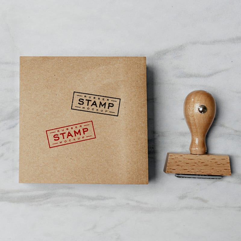 Rubber Stamp Mockup PSD