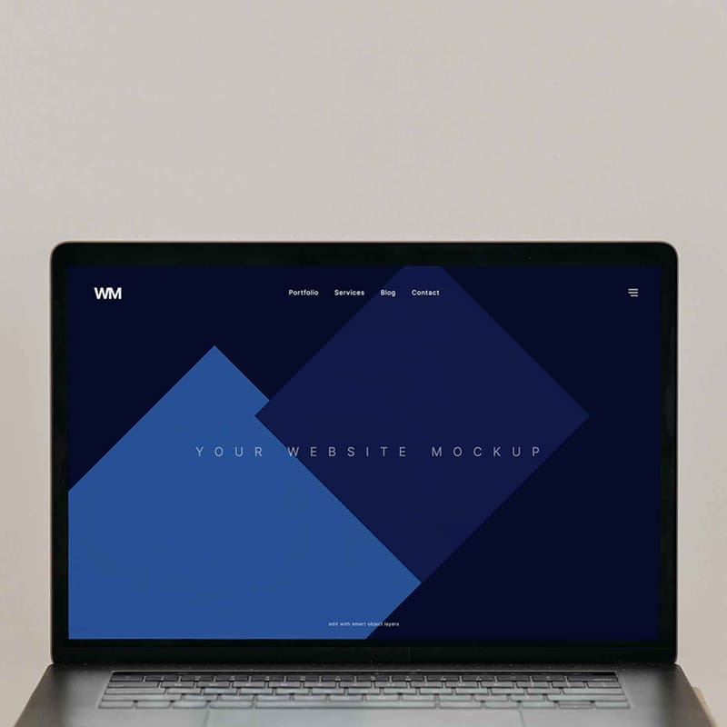 Simple Website Mockup PSD