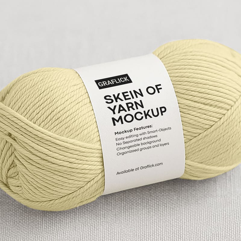 Skein of Yarn Mockup PSD