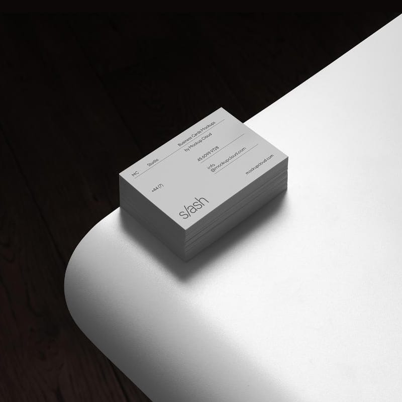 Slash Series Business Cards Mockup PSD