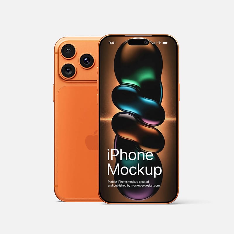 Sleek and Realistic iPhone 17 Mockup PSD
