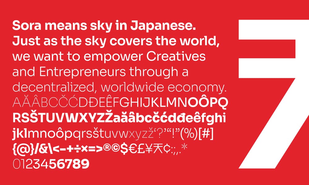 Sora Typeface