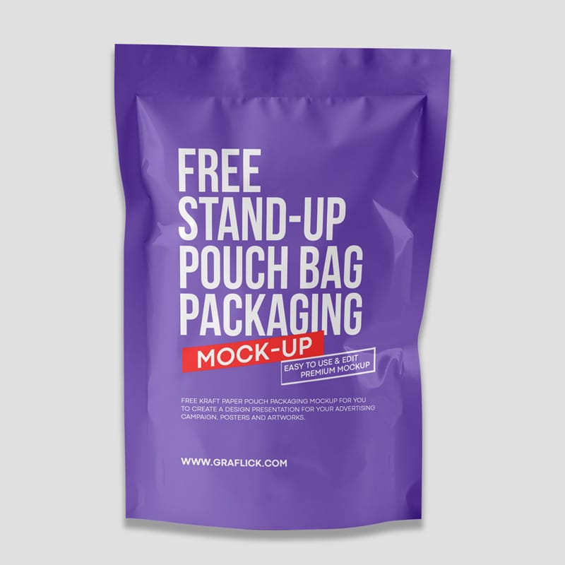 Stand Up Pouch Bag Mockup PSD