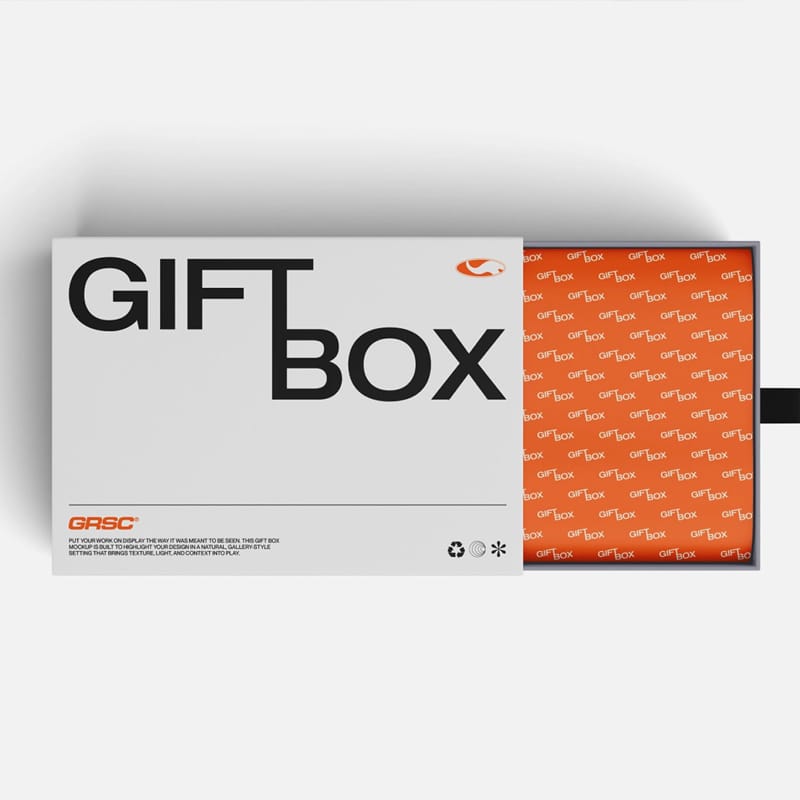 Top View Gift Box Mockup PSD