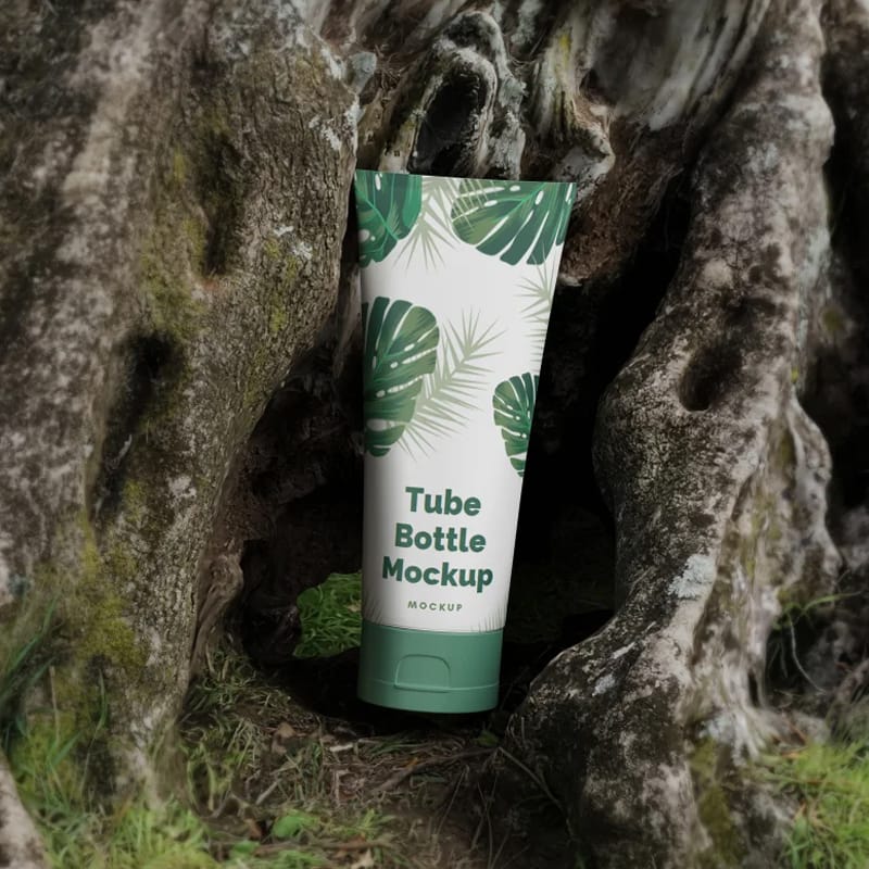 Tube Cosmetic Bottle Mockup PSD