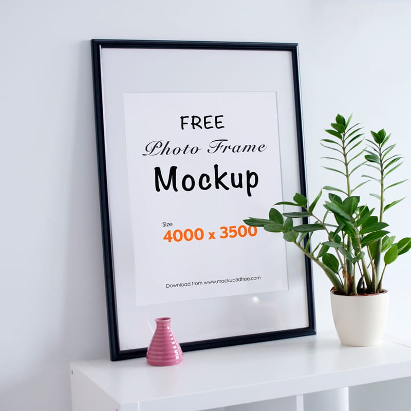 Vertical Poster Frame Mockup PSD