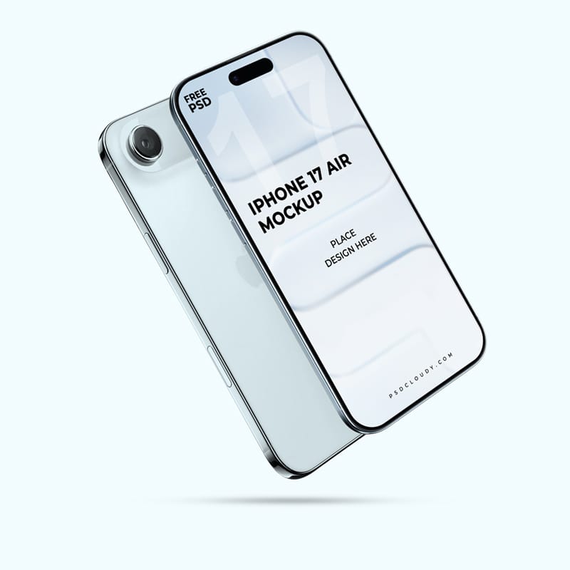 iPhone 17 Air Mockup PSD