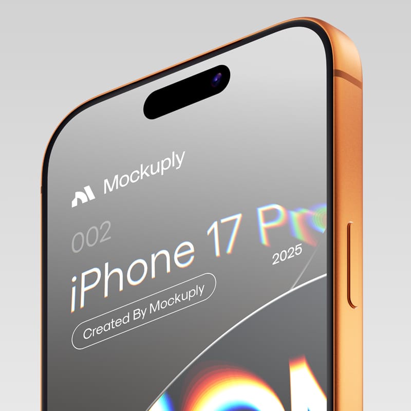 iPhone 17 Pro Screen Mockup Template PSD