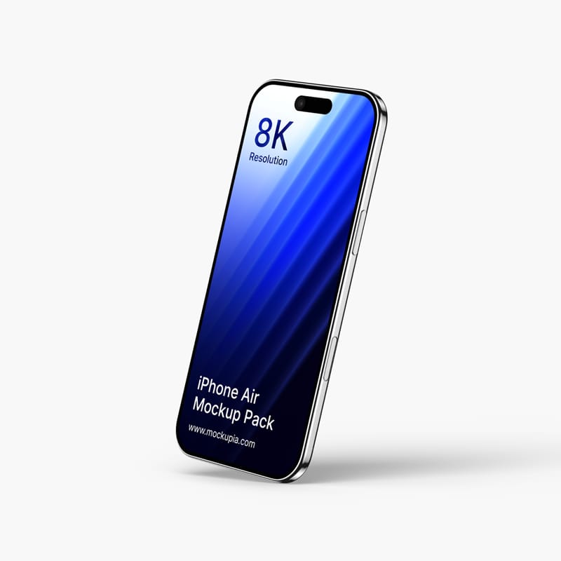 8K Ultra High-Resolution iPhone Air Mockup PSD