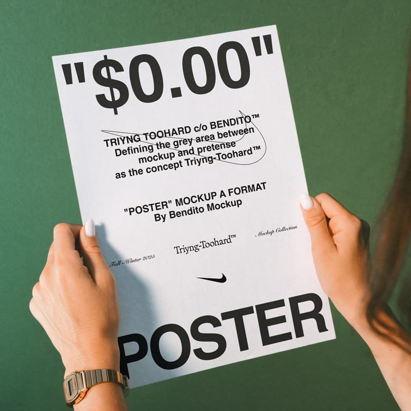 A4 Paper Mockup Held by Hand PSD