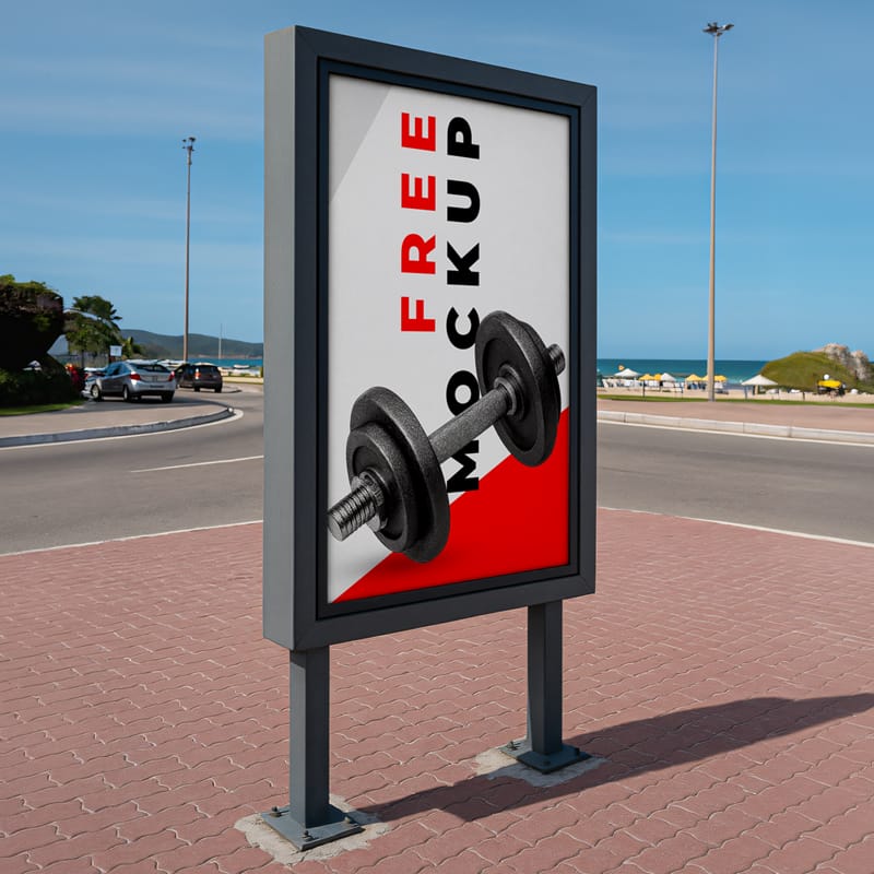 Advertising Totem Mockup PSD