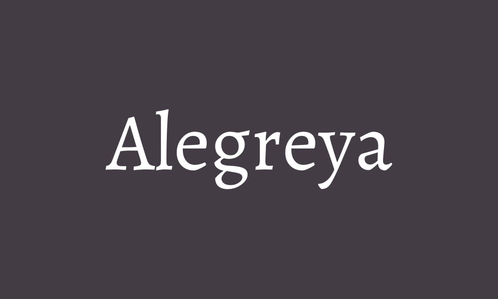 Alegreya Font