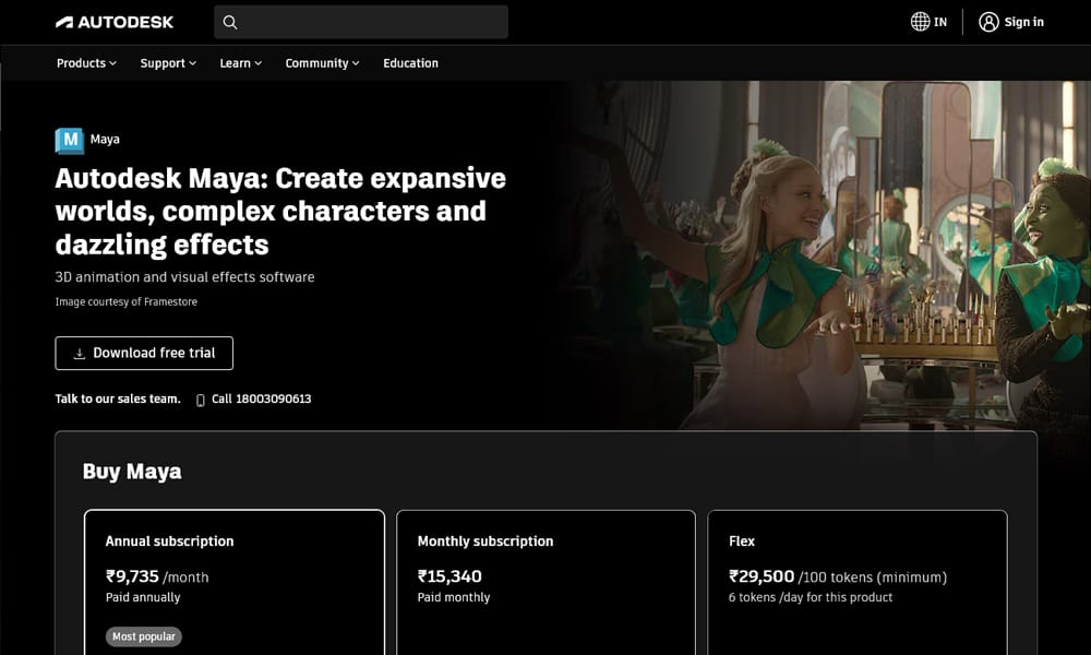 Autodesk Maya interface showing rigged character model with animation curves and keyframes