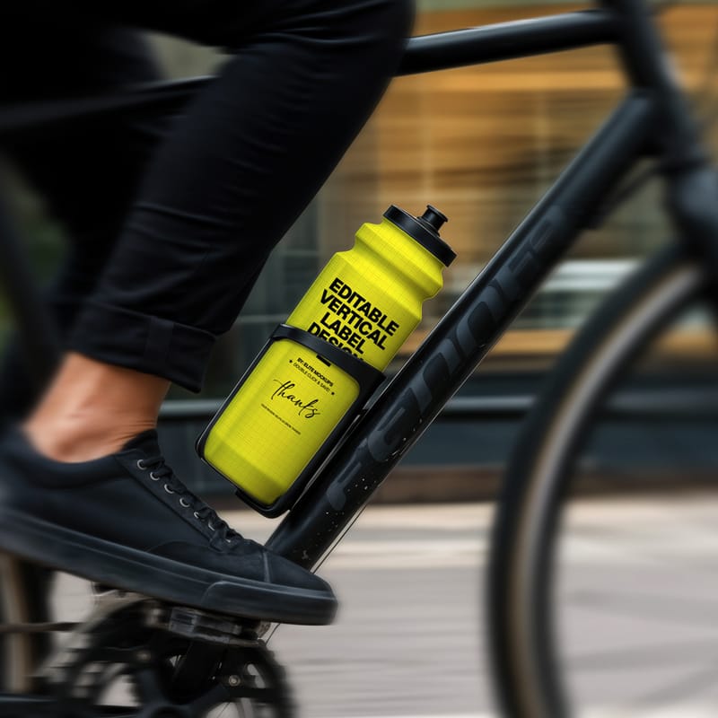 Bike Water Bottle Mockup PSD
