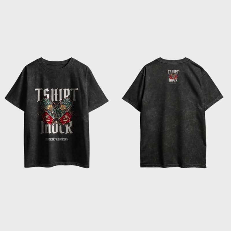 Boxy Fit T-Shirt Mockup PSD