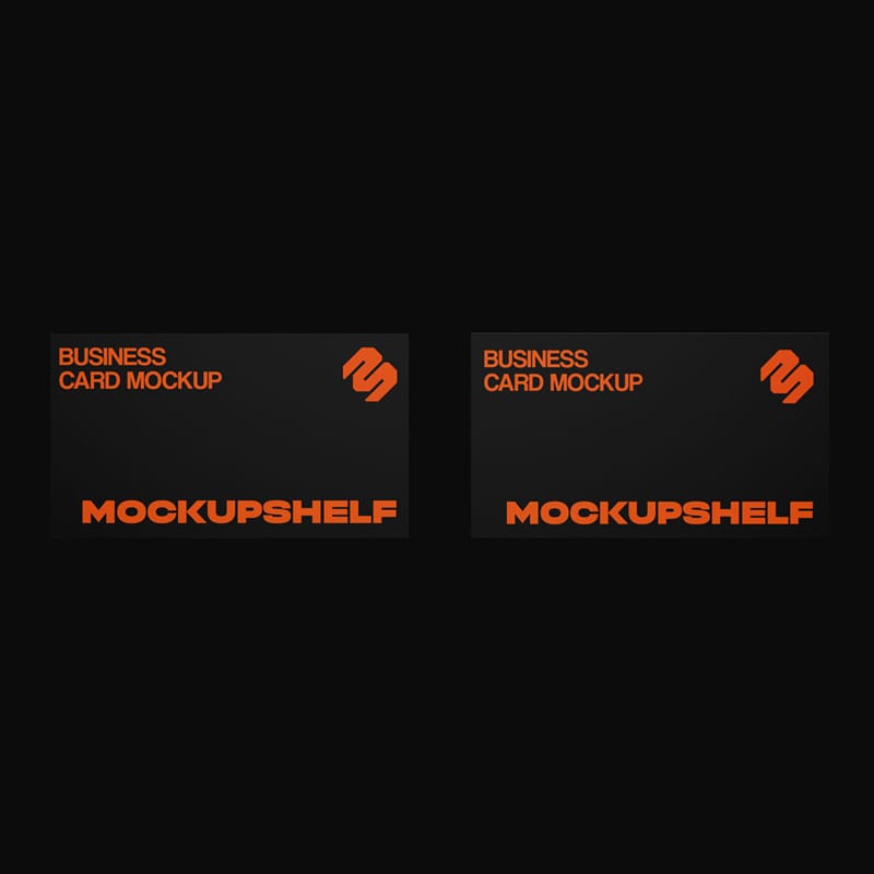 Business Card Mockup Front and Back PSD