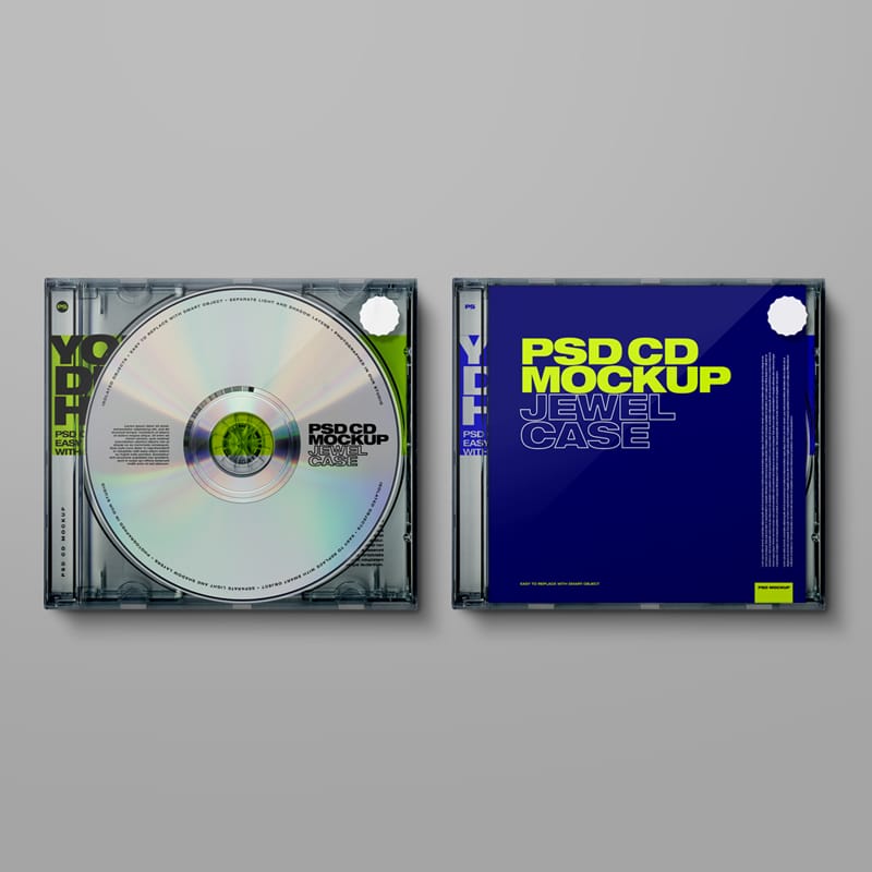 CD Case Mockup PSD