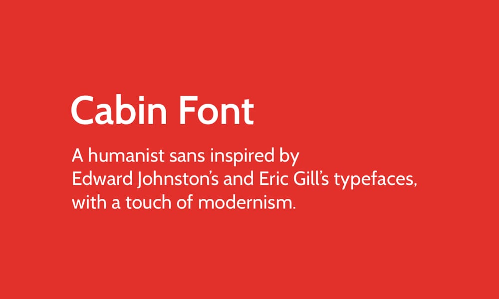 Cabin Font