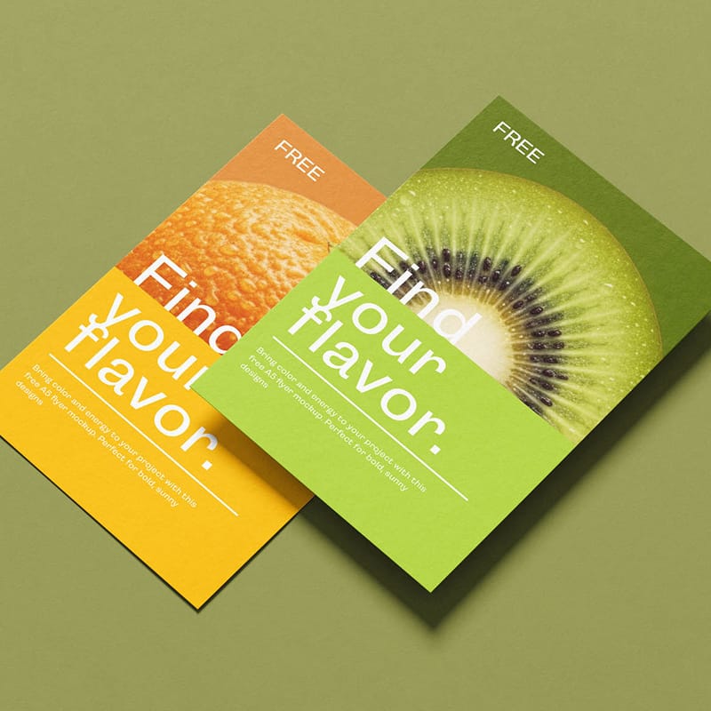 Clean A5 Flyer Mockup PSD