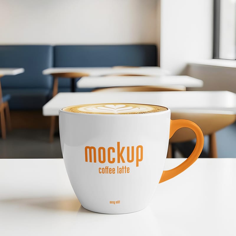 Coffee Latte Mockup PSD