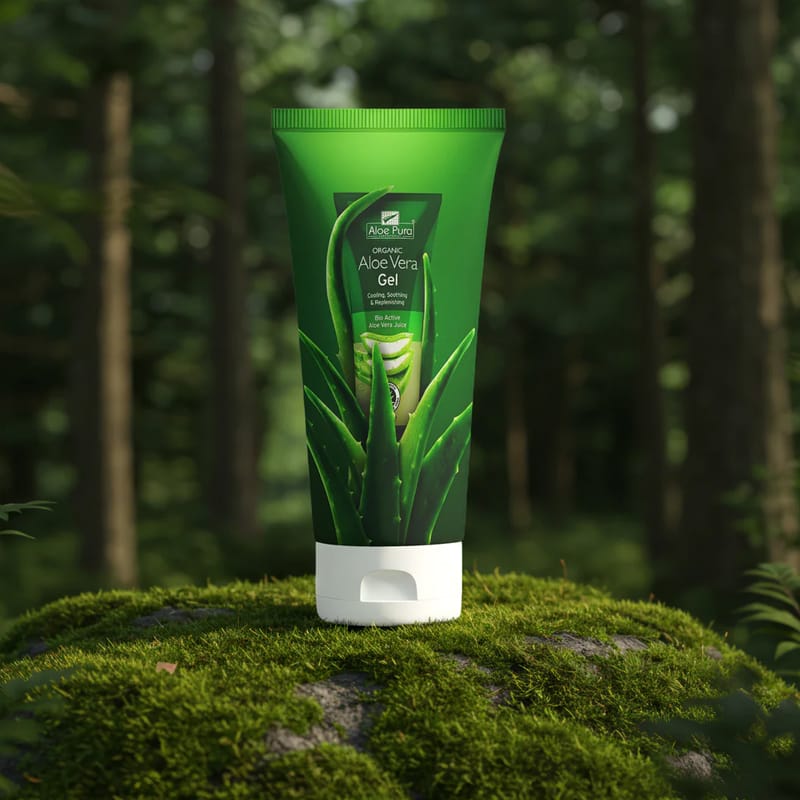 Cosmetic Tube in Forest Mockup PSD