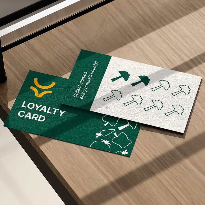 Double-Sided Business Card Mockup with Natural Sunlight PSD