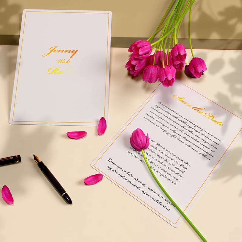 Elegant Wedding Invitation Mockup PSD