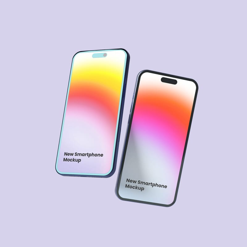 Floating Smartphone Mockup for Ads Design PSD