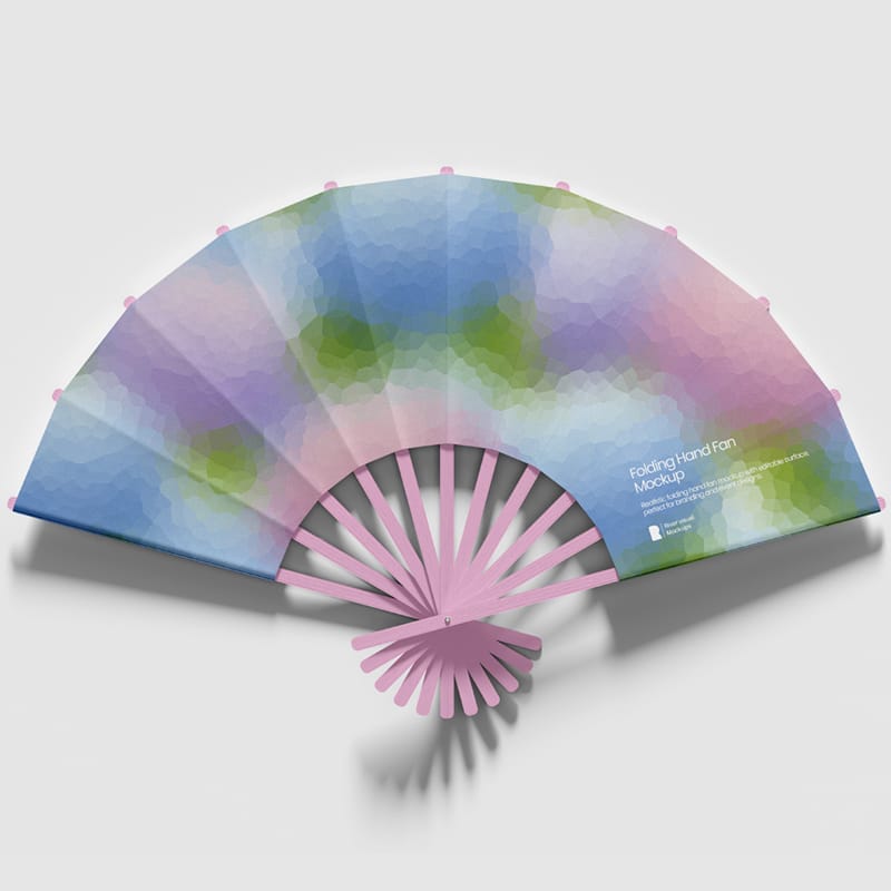 Folding Hand Fan Mockup PSD