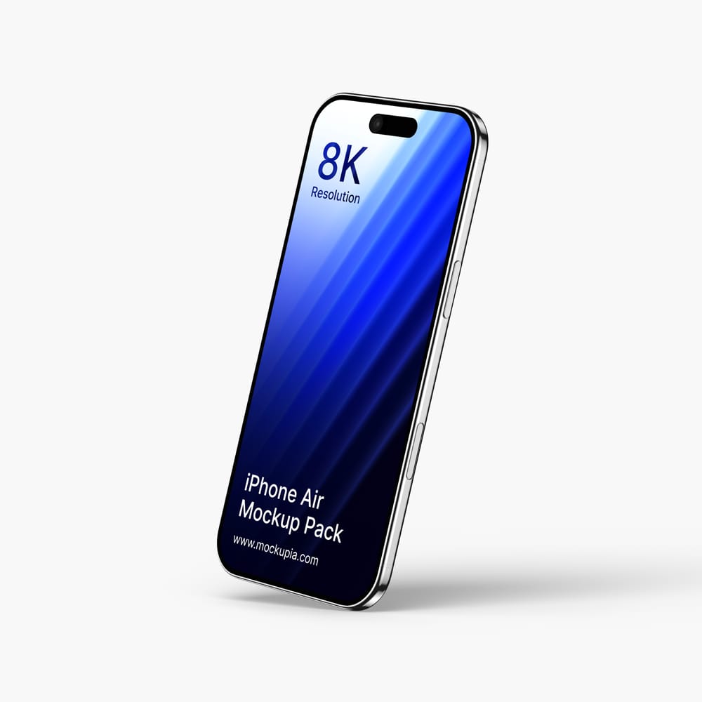 Free 8K Ultra High-Resolution iPhone Air Mockup PSD