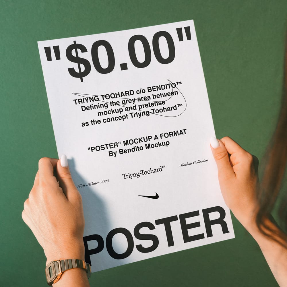 Free A4 Paper Mockup Held by Hand PSD