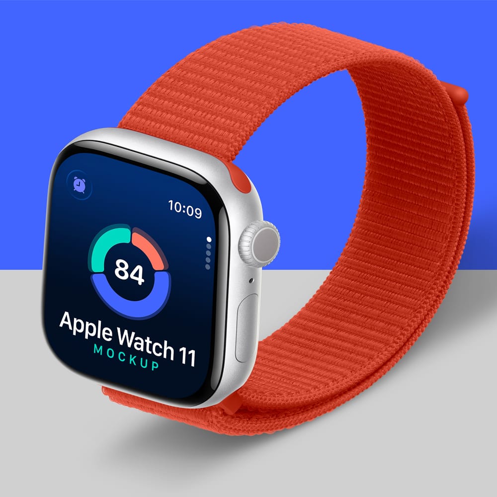 Free Apple Watch Series 11 Mockup PSD