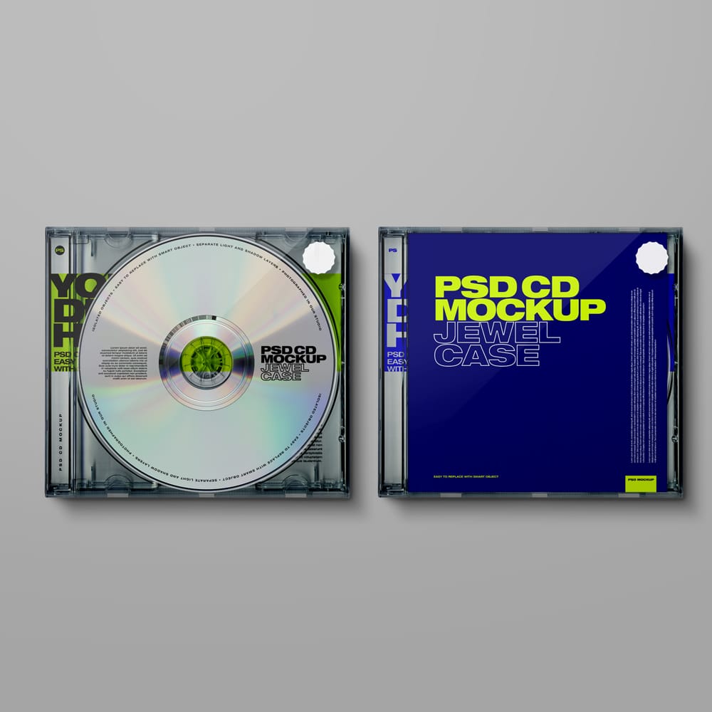 Free CD Case Mockup PSD