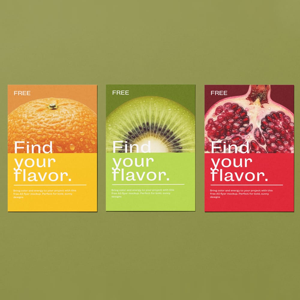 Free Clean A5 Flyer Mockup PSD