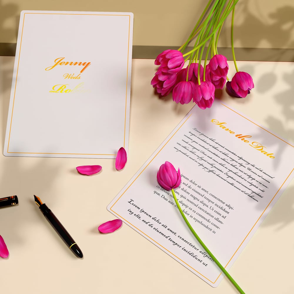 Free Elegant Wedding Invitation Mockup PSD