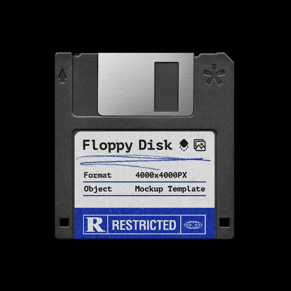 Free Floppy Disk Mockup PSD