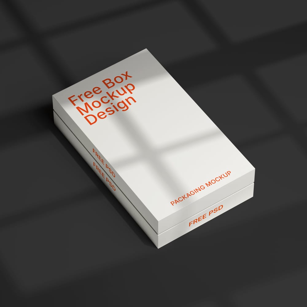 Free Folding Box Mockup PSD