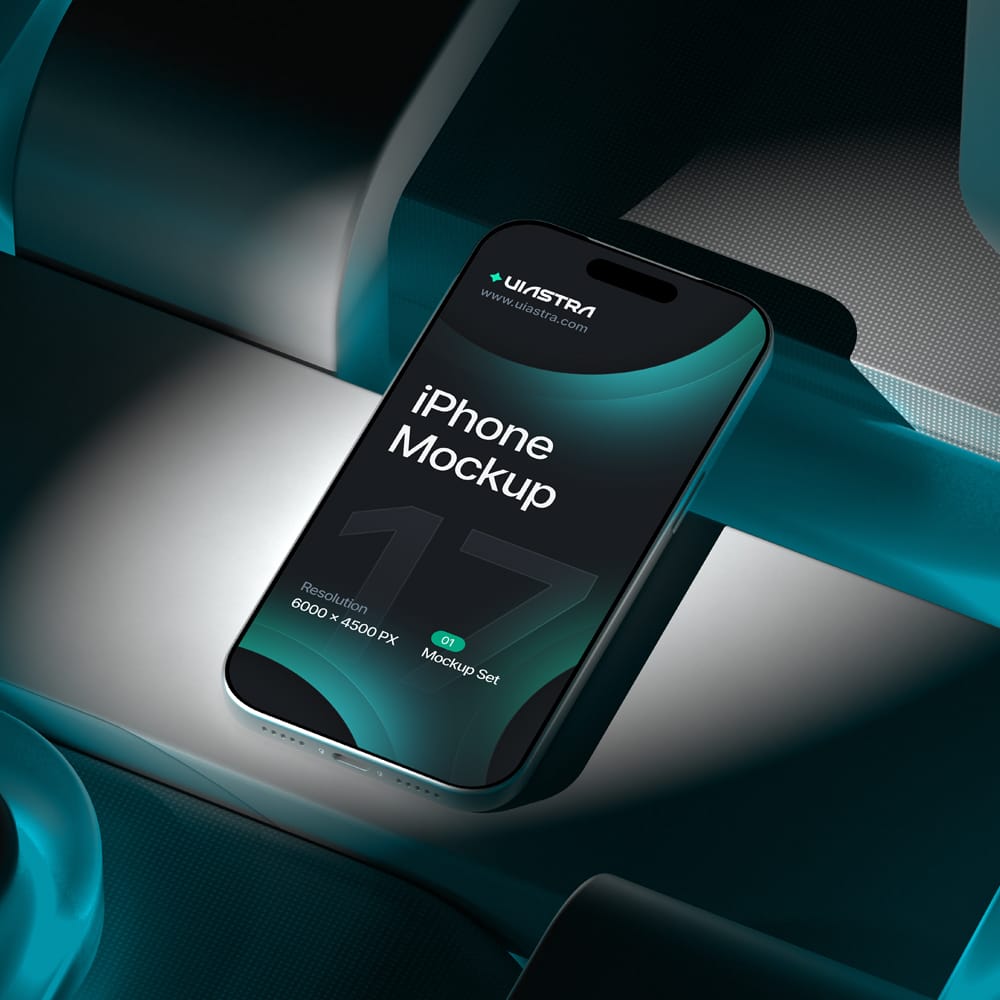 Free Futuristic iPhone Mockup PSD