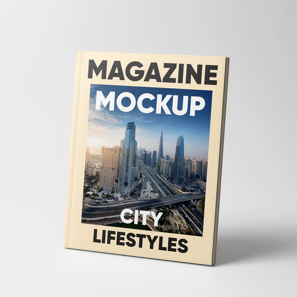 Free Magazine Studio Shot Mockup PSD