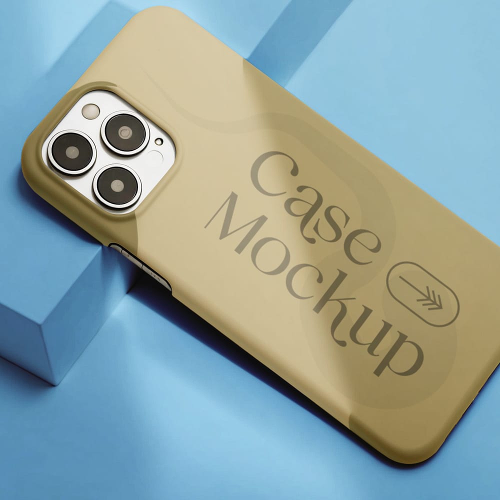 Free Minimalist iPhone Cover Mockup PSD