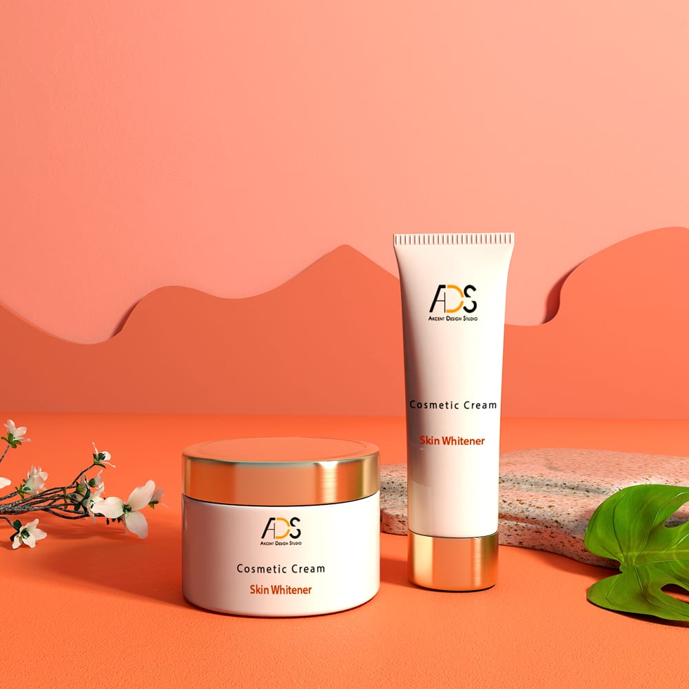 Free Organic Cosmetic Packaging Mockup PSD