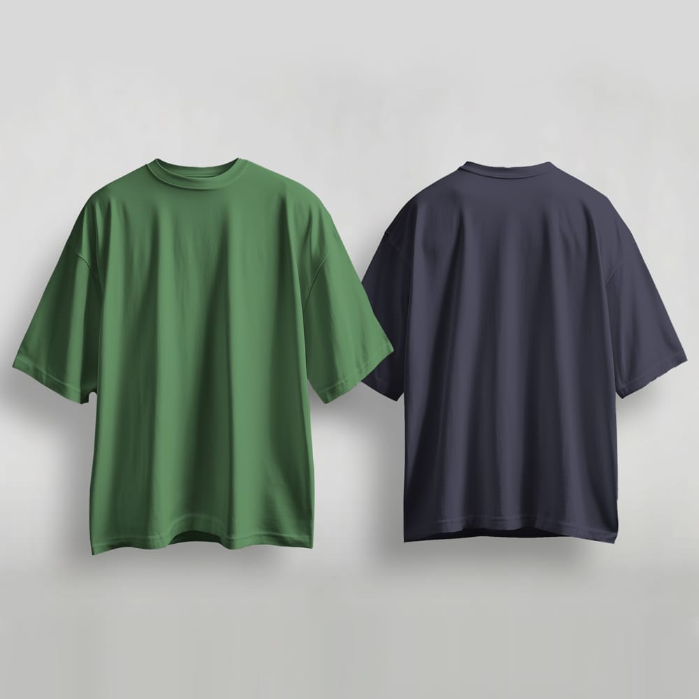 Free Oversized Tshirt Mockup Front and Back PSD