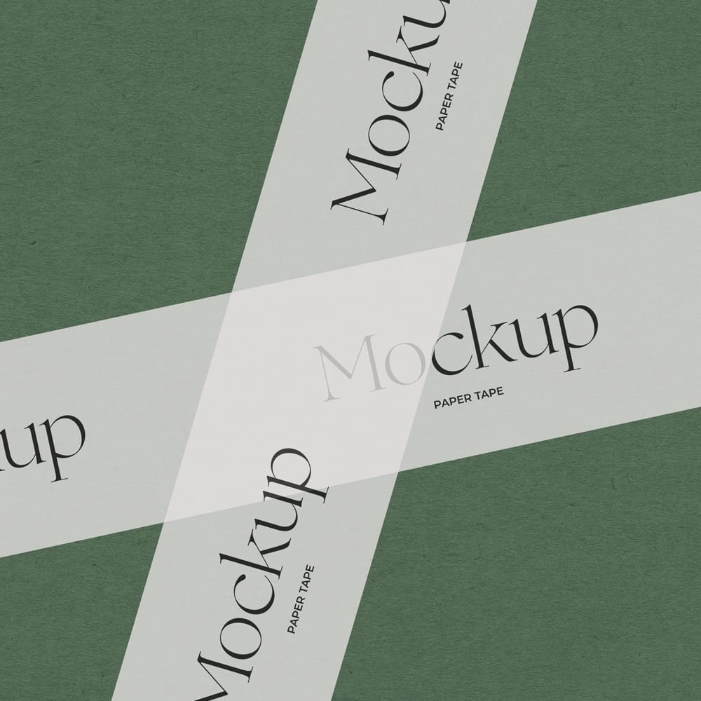 Free Paper Tape Mockup PSD