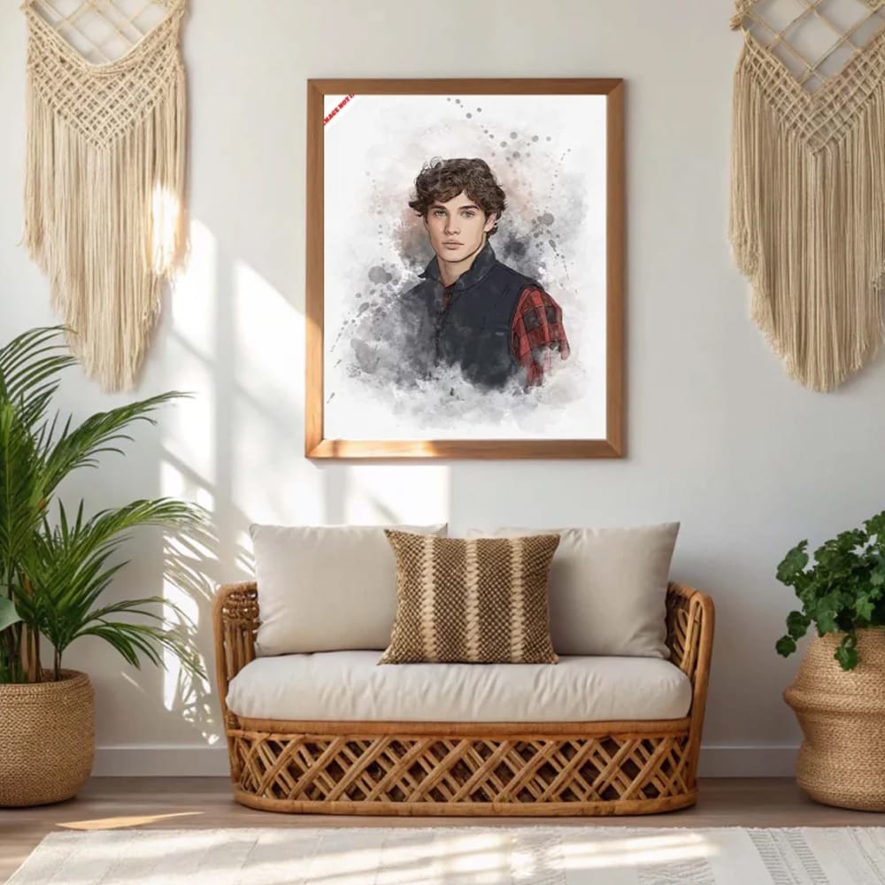 Free Pastel Brush Canvas Mockup PSD