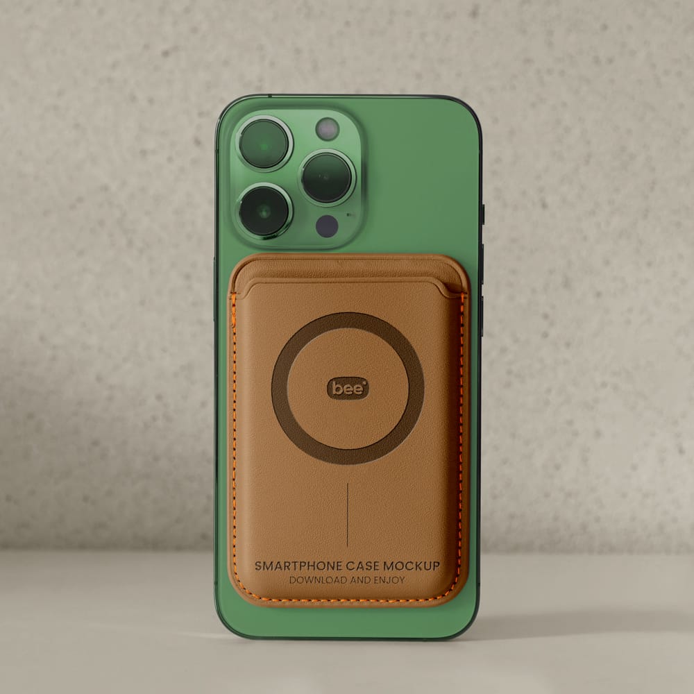 Free Phone Wallet Case Mockup PSD